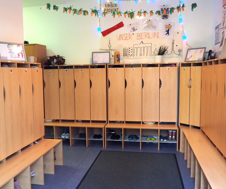 Garderobe des Kinderladens